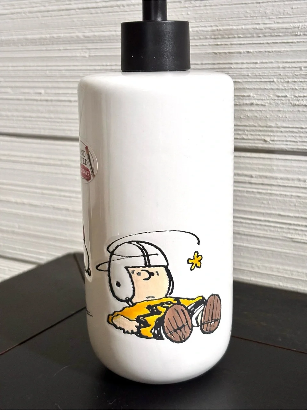 Peanuts Gang Snoopy Charlie Brown Football Soap Lotion Dispenser NEW